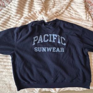 Pacific Sunwear Men's Crewneck in Deep Blue